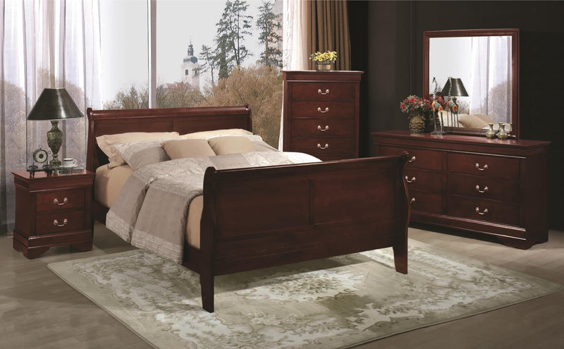 Mystic - Cherry Sleigh King Bed - B342-K-Bed