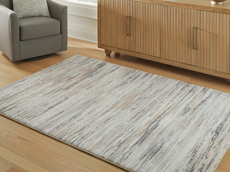 Nace Gray/Brown/White 5' x 7' Memory Foam Area Rug - R407472
