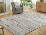 Nace Gray/Brown/White 7'6" X 9'6" Memory Foam Area Rug - R407471