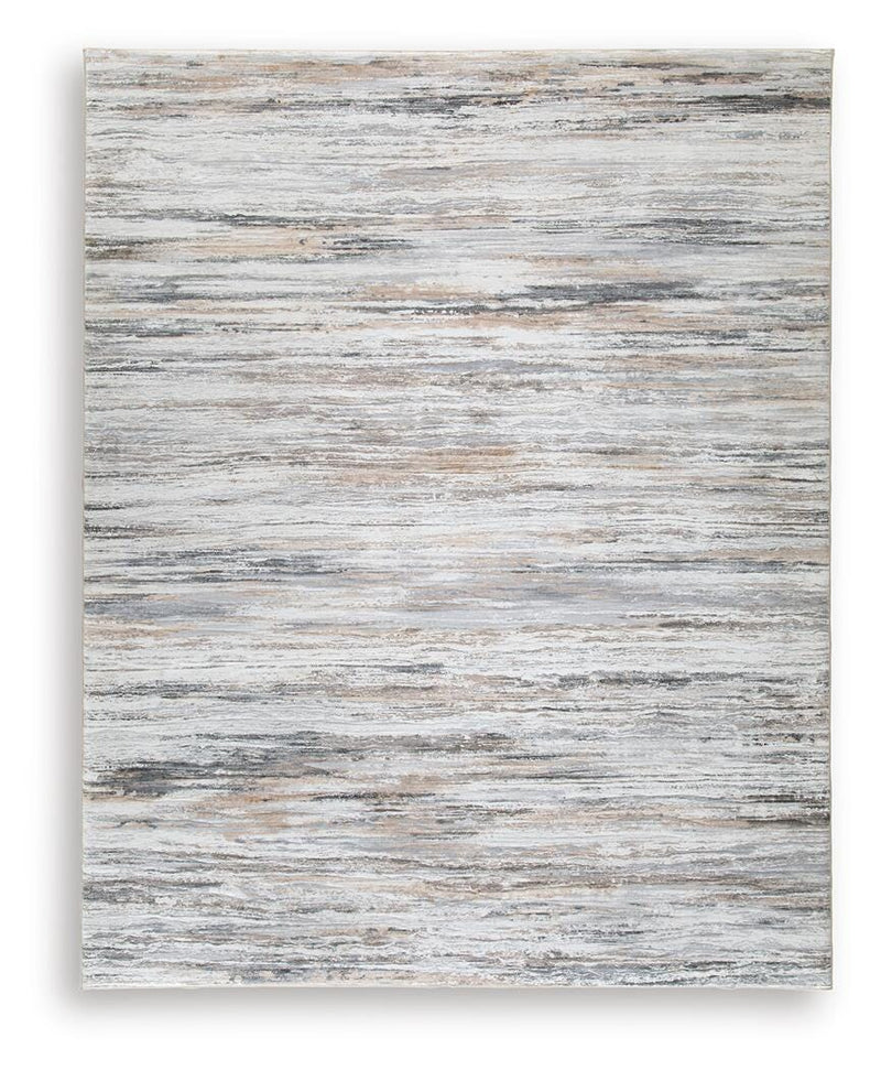 Nace Gray/Brown/White 7'6" X 9'6" Memory Foam Area Rug - R407471