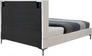 Nadia Velvet King Bed Cream - Gate FurnitureKing Bed