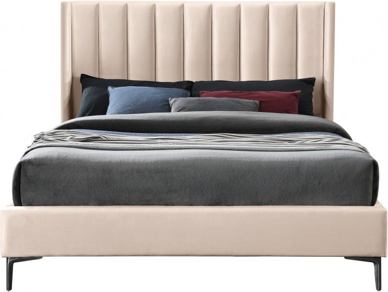 Nadia Velvet King Bed Pink - Gate FurnitureKing Bed