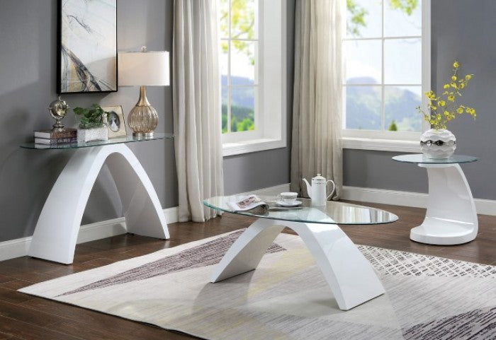Nahara White End Table - FOA4042WH-E-TABLE