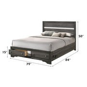 Naima EK Bed W/Storage - 25967EK