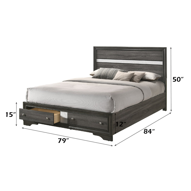 Naima EK Bed W/Storage - 25967EK