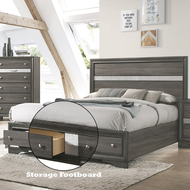 Naima EK Bed W/Storage - 25967EK