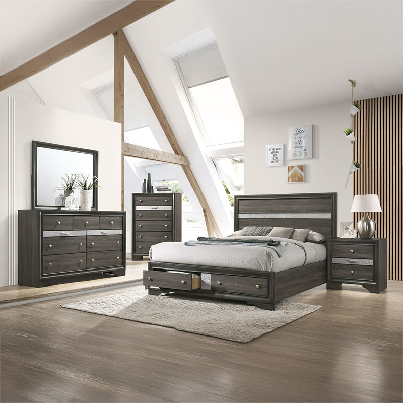 Naima EK Bed W/Storage - 25967EK