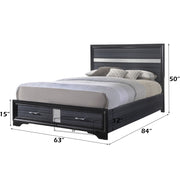 Naima Queen Bed W/Storage - 25900Q