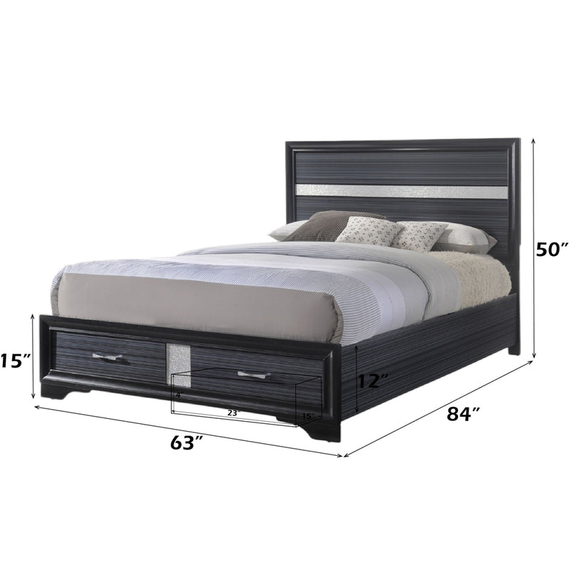 Naima Queen Bed W/Storage - 25900Q