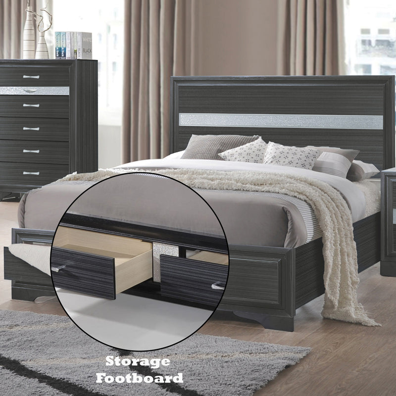 Naima Queen Bed W/Storage - 25900Q