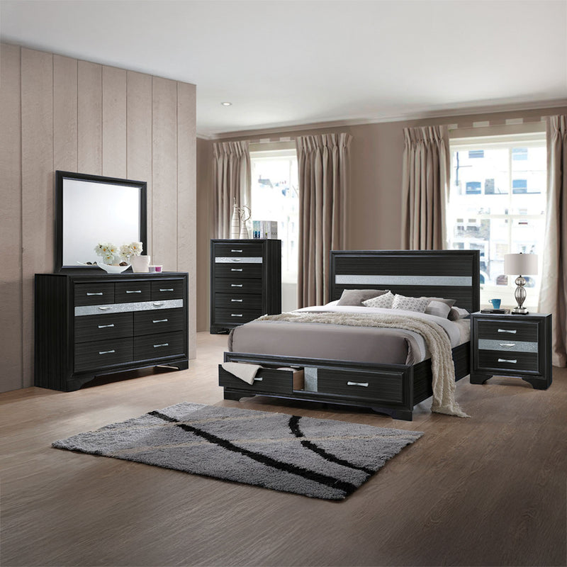 Naima Queen Bed W/Storage - 25900Q