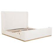 Nala Eastern King Bouclé Upholstered Platform Bed Cream - 302046KE