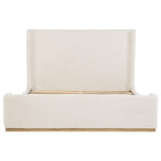 Nala Eastern King Bouclé Upholstered Platform Bed Cream - 302046KE