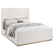 Nala Queen Bouclé Upholstered Platform Bed Cream - 302046Q