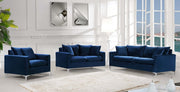 Naomi 58" Velvet Upholstered Loveseat in Blue - 633Navy-L