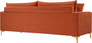 Naomi 58" Velvet Upholstered Loveseat in Cognac - 633Cognac-L
