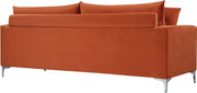 Naomi 58" Velvet Upholstered Loveseat in Cognac - 633Cognac-L