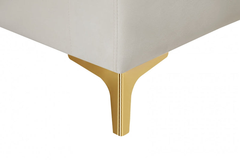Naomi 58" Velvet Upholstered Loveseat in Cream - 633Cream-L