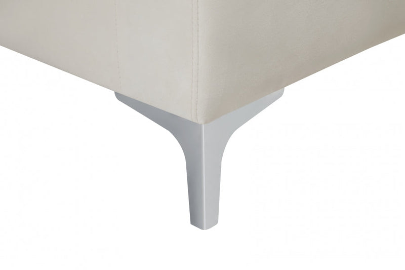 Naomi 58" Velvet Upholstered Loveseat in Cream - 633Cream-L