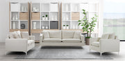Naomi 58" Velvet Upholstered Loveseat in Cream - 633Cream-L