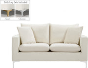 Naomi 58" Velvet Upholstered Loveseat in Cream - 633Cream-L