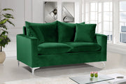 Naomi 58" Velvet Upholstered Loveseat in Green - 633Green-L