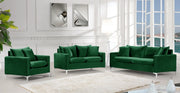 Naomi 58" Velvet Upholstered Loveseat in Green - 633Green-L