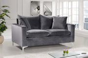 Naomi 58" Velvet Upholstered Loveseat in Grey - 633Grey-L