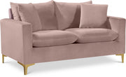 Naomi 58" Velvet Upholstered Loveseat in Pink - 633Pink-L