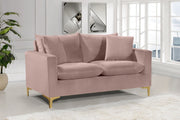 Naomi 58" Velvet Upholstered Loveseat in Pink - 633Pink-L