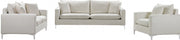 Naomi 81.5" Velvet Upholstered Sofa in Cream - 633Cream-S