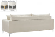 Naomi 81.5" Velvet Upholstered Sofa in Cream - 633Cream-S