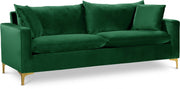 Naomi 81.5" Velvet Upholstered Sofa in Green - 633Green-S