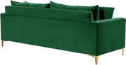 Naomi 81.5" Velvet Upholstered Sofa in Green - 633Green-S