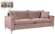 Naomi 81.5" Velvet Upholstered Sofa in Pink - 633Pink-S