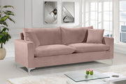 Naomi 81.5" Velvet Upholstered Sofa in Pink - 633Pink-S