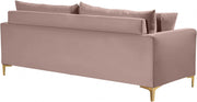 Naomi 81.5" Velvet Upholstered Sofa in Pink - 633Pink-S
