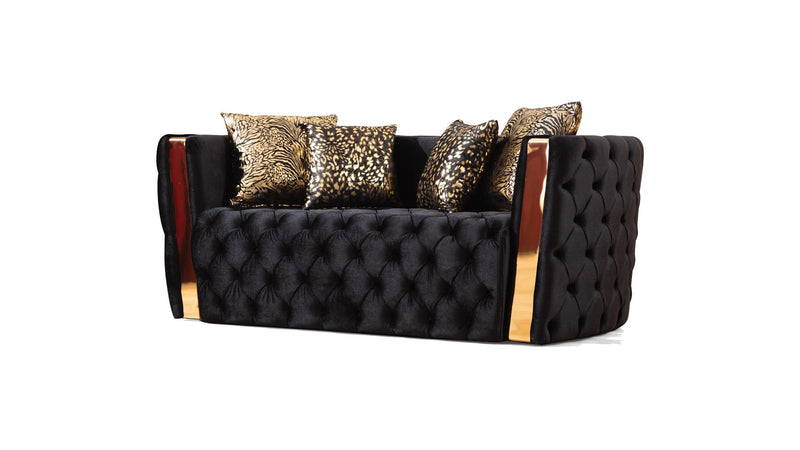 Naomi Loveseat Black - C - Naomi Loveseat Black - C