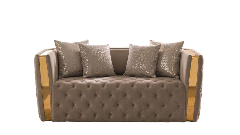 Naomi Loveseat Taupe - C - Naomi Loveseat Taupe - C