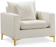 Naomi Velvet Upholstered Chair in Cream - 633Cream-C