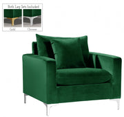 Naomi Velvet Upholstered Chair in Green - 633Green-C