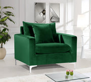 Naomi Velvet Upholstered Chair in Green - 633Green-C