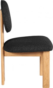 Napa Boucle Fabric Upholstered Dining Chair in Black, Set of 2 - 503Black-C