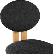 Napa Boucle Fabric Upholstered Dining Chair in Black, Set of 2 - 503Black-C