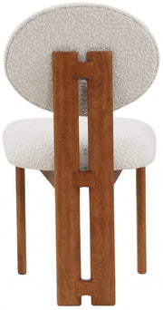 Napa Boucle Fabric Upholstered Dining Chair in Cream, Set of 2 - 489Cream-C