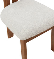 Napa Boucle Fabric Upholstered Dining Chair in Cream, Set of 2 - 489Cream-C