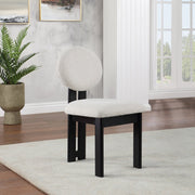 Napa Boucle Fabric Upholstered Dining Chair in Cream, Set of 2 - 490Cream-C