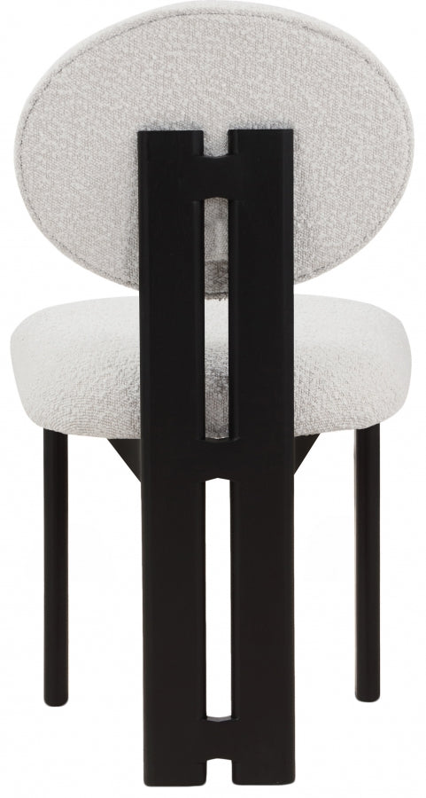 Napa Boucle Fabric Upholstered Dining Chair in Cream, Set of 2 - 490Cream-C