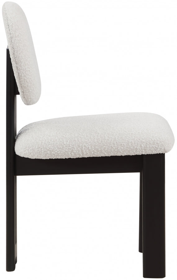 Napa Boucle Fabric Upholstered Dining Chair in Cream, Set of 2 - 490Cream-C