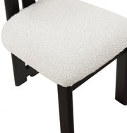 Napa Boucle Fabric Upholstered Dining Chair in Cream, Set of 2 - 490Cream-C